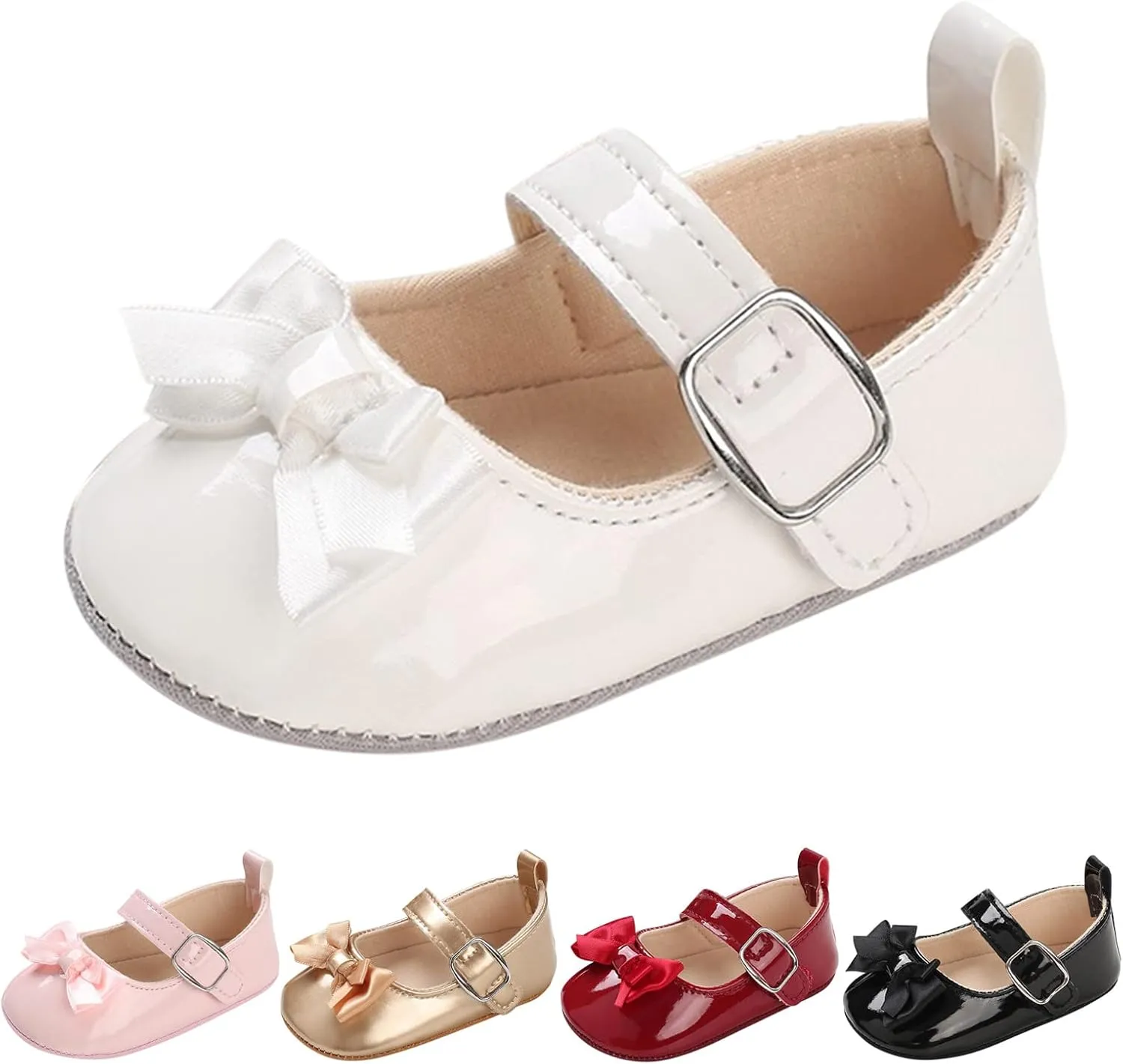 sfdgfhyf Toddler Soft Sole Foot Warmer Spring Summer Children Baby Toddler Girl Princess Shoes Flat Bottom (Black, 5 Infant)