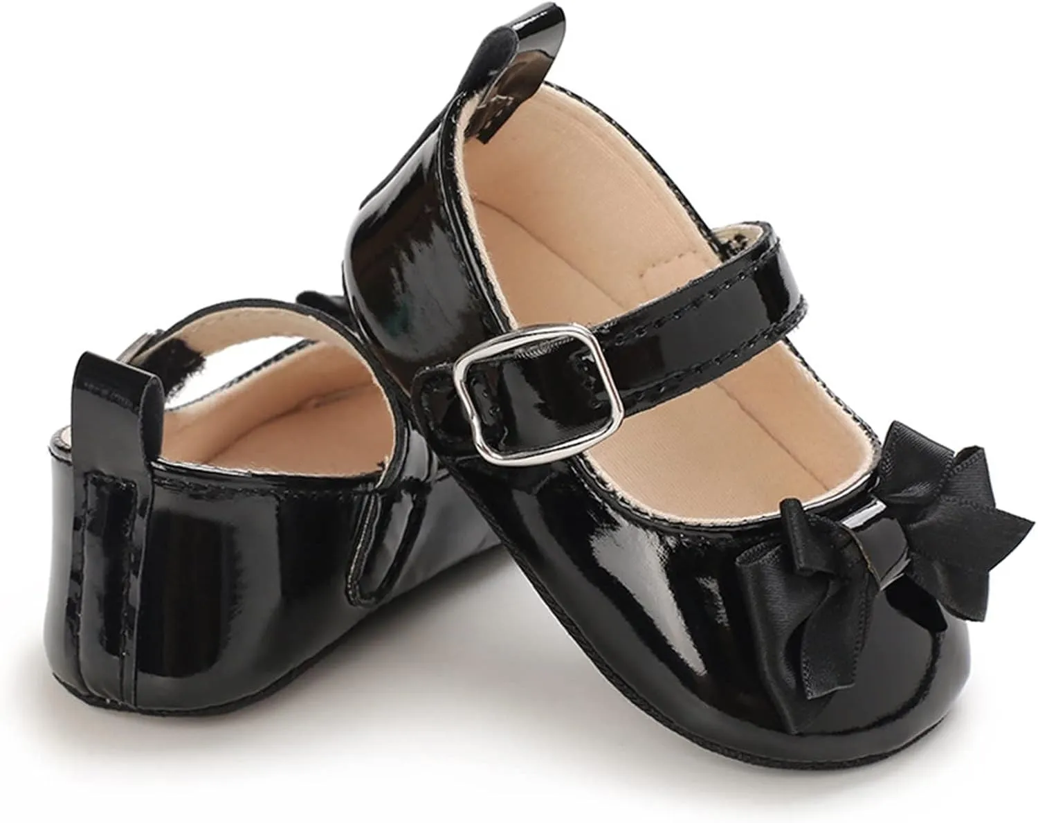 sfdgfhyf Toddler Soft Sole Foot Warmer Spring Summer Children Baby Toddler Girl Princess Shoes Flat Bottom (Black, 5 Infant)
