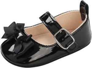 sfdgfhyf Toddler Soft Sole Foot Warmer Spring Summer Children Baby Toddler Girl Princess Shoes Flat Bottom (Black, 5 Infant)