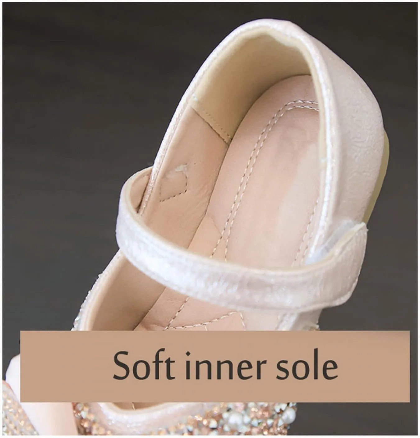 sfdgfhyf Toddler Soft Sole Sneakers Soft Bottom Girls' Shoes With Bow With Sequins Toddler Shoes Colorful Diamond Bow