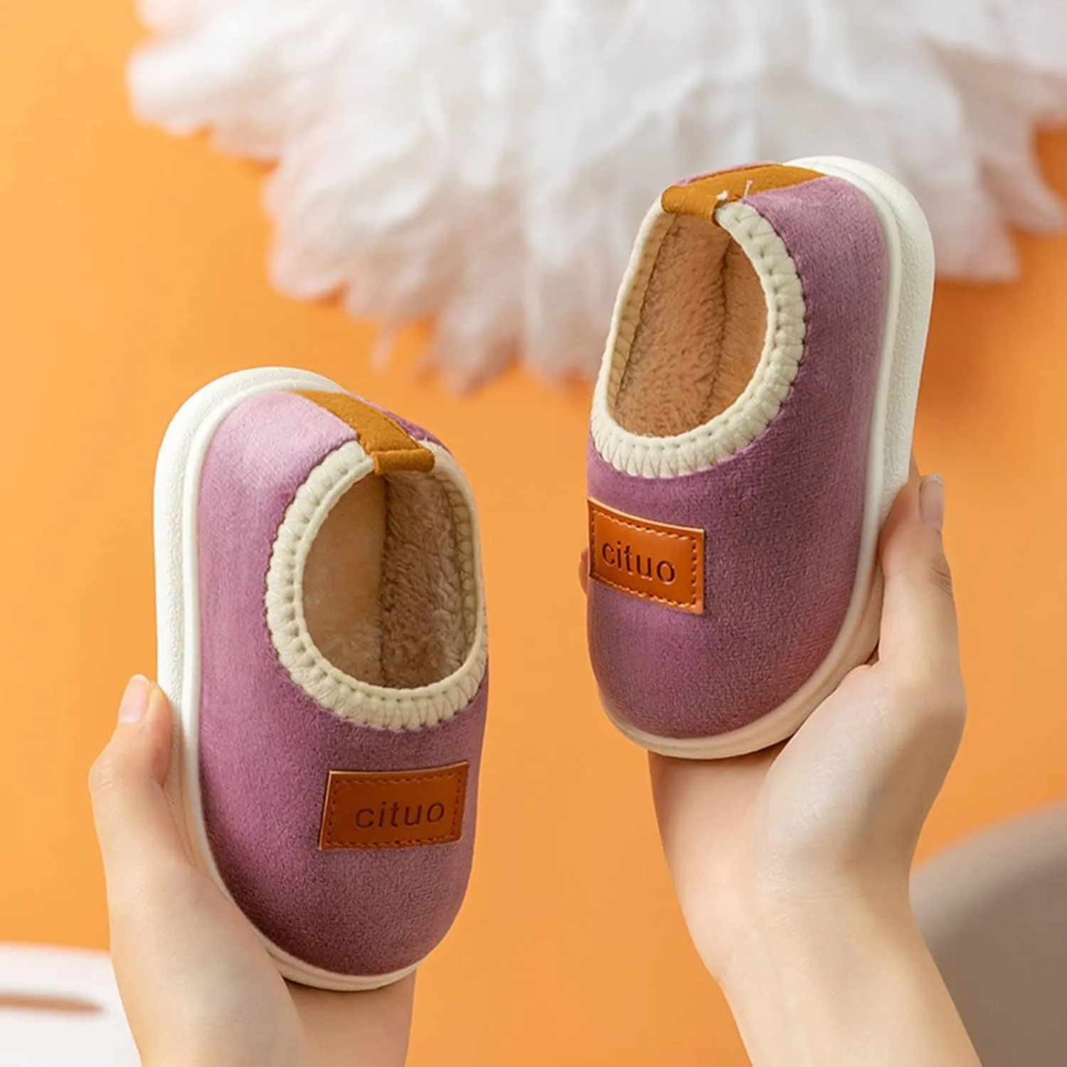 Size 3 Baby Boy Shoes Childrens Girl Cotton Shoes Solid Color Fashion Soft Sole Winter Warm Indoor Non Slip Cotton Shoes Baby Winter Boots