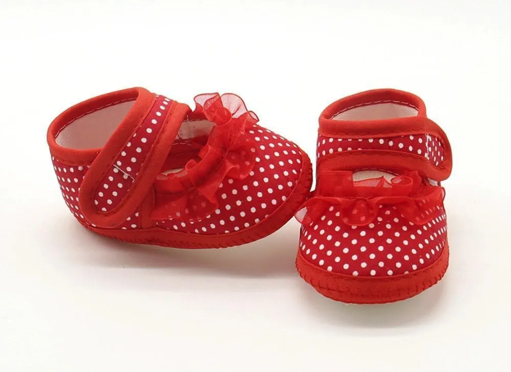 Sneakers for Girls Soft Girls Warm Sole Prewalker Baby Shoes Infant Casual Lace Dot Flats Baby Shoes Baby Sneakers