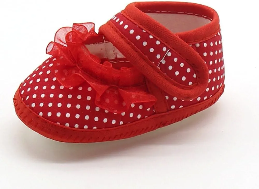 Sneakers for Girls Soft Girls Warm Sole Prewalker Baby Shoes Infant Casual Lace Dot Flats Baby Shoes Baby Sneakers
