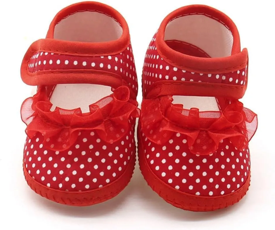 Sneakers for Girls Soft Girls Warm Sole Prewalker Baby Shoes Infant Casual Lace Dot Flats Baby Shoes Baby Sneakers