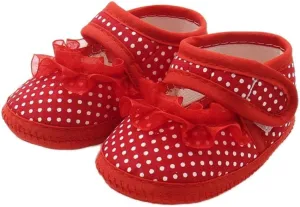 Sneakers for Girls Soft Girls Warm Sole Prewalker Baby Shoes Infant Casual Lace Dot Flats Baby Shoes Baby Sneakers