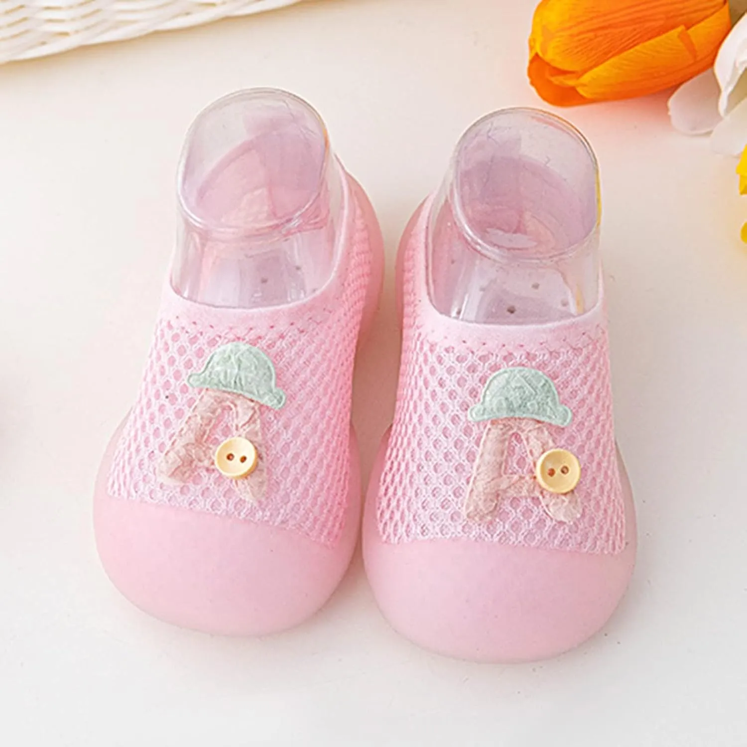 Sock Shoes Toddler Infant Boys Girls Animal Prints Cartoon Socks Shoes Toddler Breathable Mesh The Floor Black Shoes