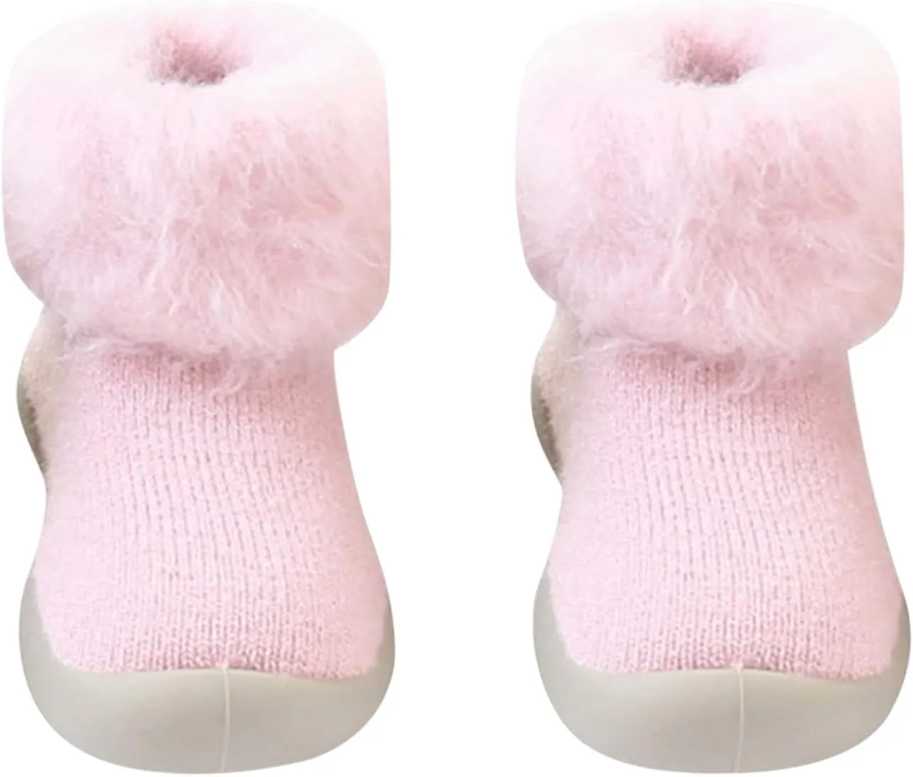 Socks Slipper Baby Girls Kids Solid Knit Stocking Soft Warm Shoes Toddler Boys Sole Rubber Baby 1 Year Old Walking Shoes