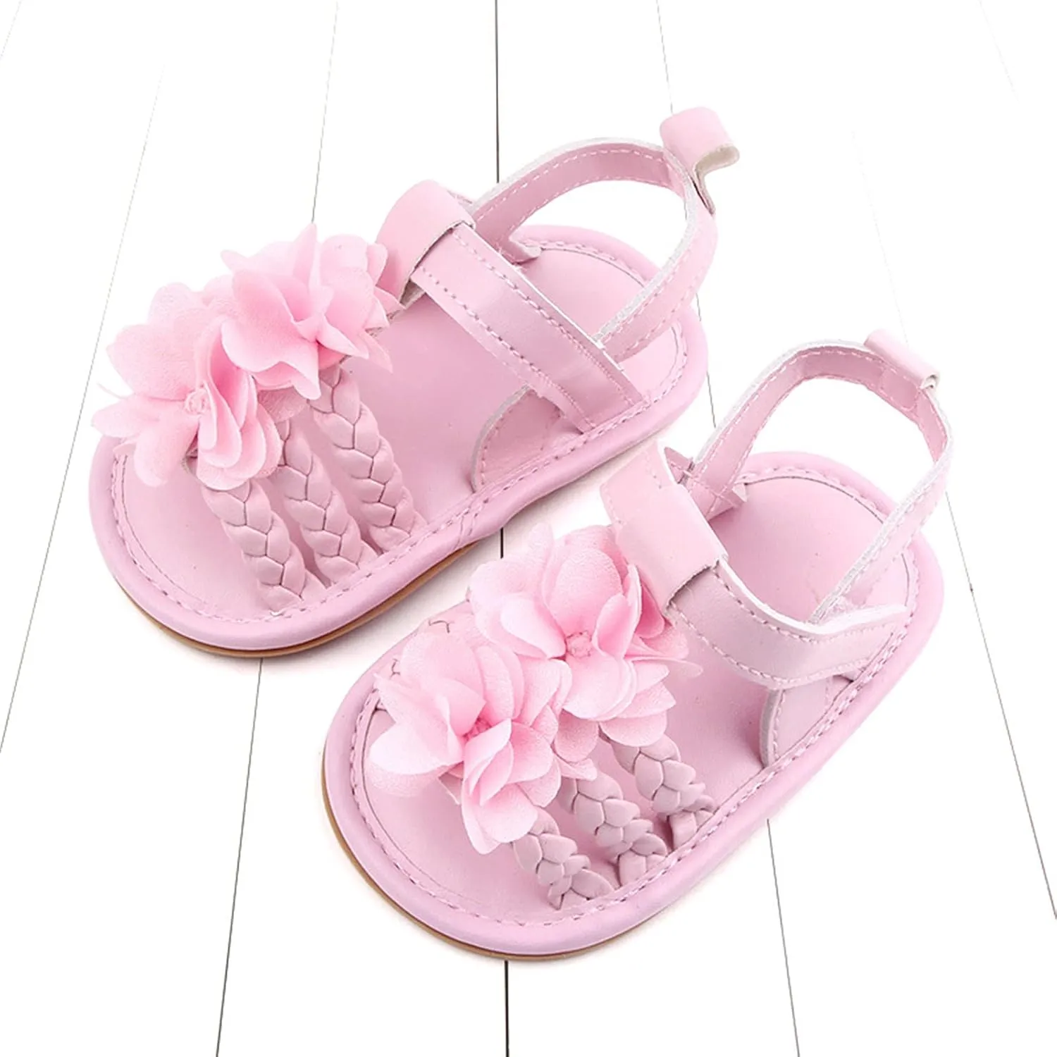 Soft Sole Sandals Shoes Flat Bow Baby Summer Walking Girls Boys Rubber Baby Shoes Beach Sandals
