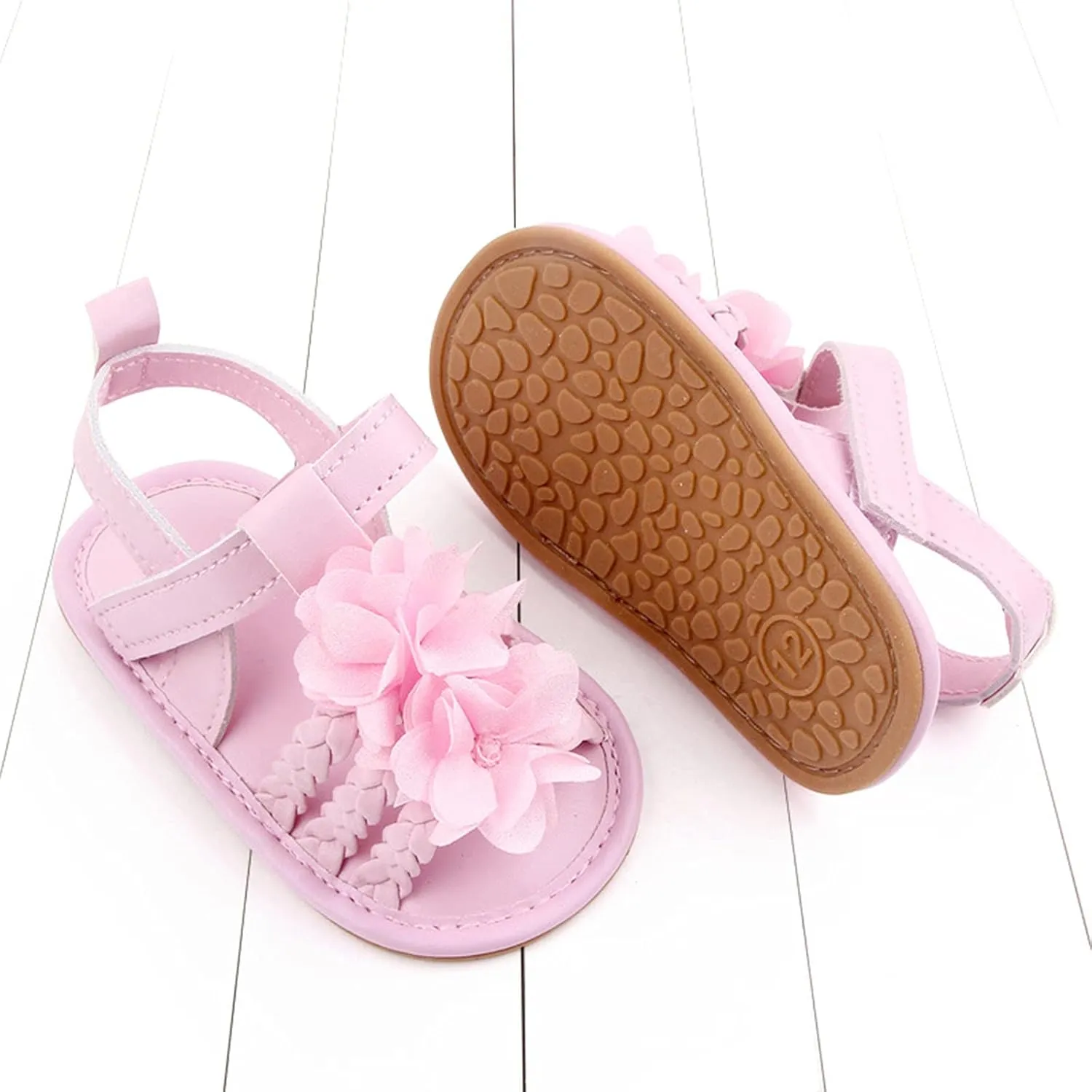 Soft Sole Sandals Shoes Flat Bow Baby Summer Walking Girls Boys Rubber Baby Shoes Beach Sandals