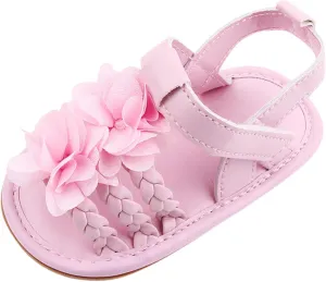 Soft Sole Sandals Shoes Flat Bow Baby Summer Walking Girls Boys Rubber Baby Shoes Beach Sandals