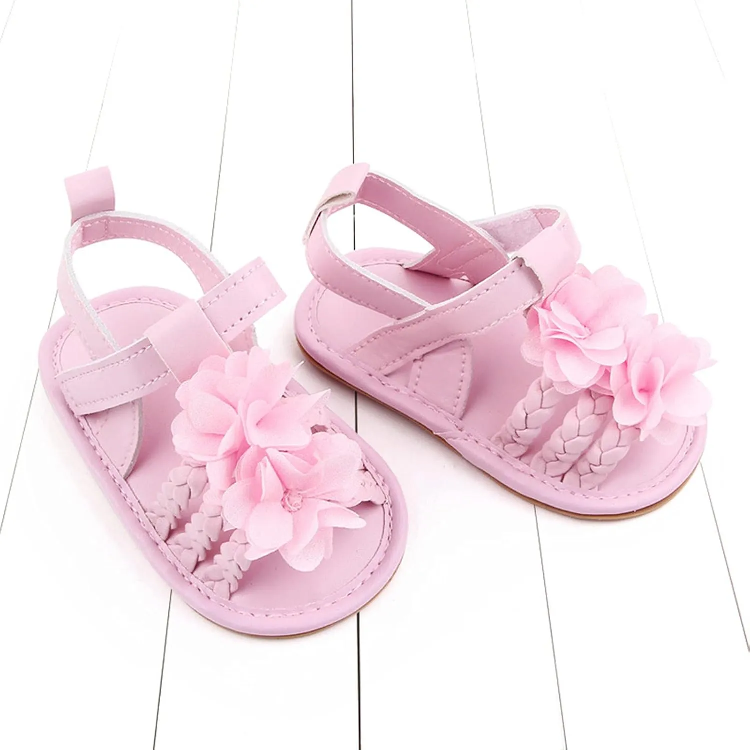 Soft Sole Sandals Shoes Flat Bow Baby Summer Walking Girls Boys Rubber Baby Shoes Beach Sandals