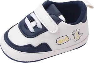 Summer Children Infant Toddler Shoes Boys and Girls Sports Round Toe Colorblock Hook Loop Cartoon Toddler Walking Shoes