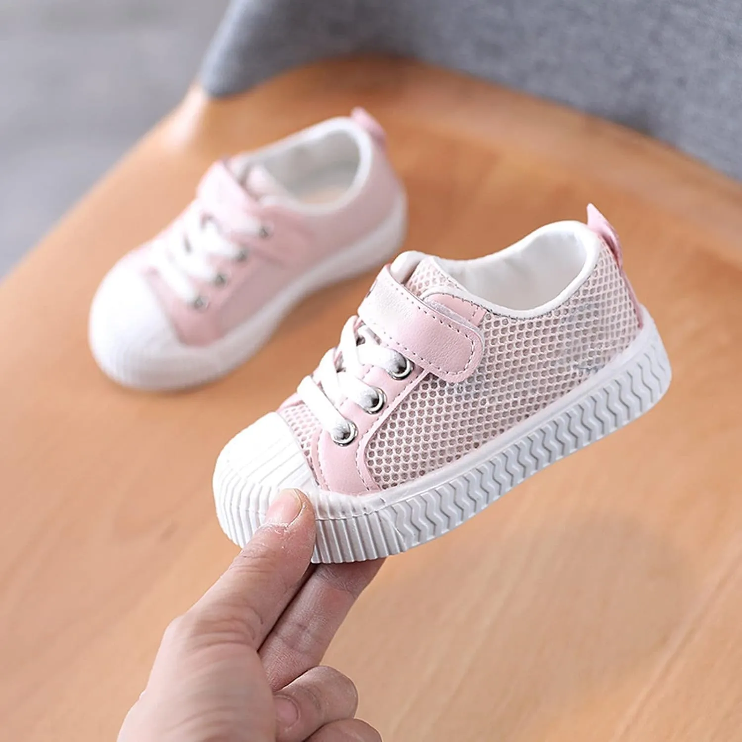 Summer Thin Mesh Rubber Sole Lightweight Breathable Non Slip Children's Casual Sports Toddler Girl Tennis Shoes Size 9