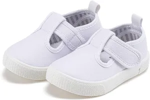 Toddler Baby Boy Girl Shoes Flat Shoes Bao Head One Foot Off Girl Canvas Shoes Baby Soft Sole Casual Slip on Toddler