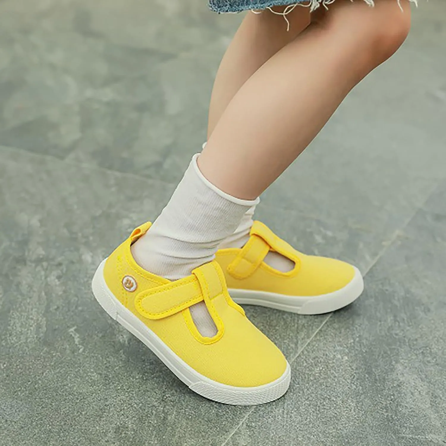 Toddler Baby Boy Girl Shoes Flat Shoes Bao Head One Foot Off Girl Canvas Shoes Baby Soft Sole Casual Slip on Toddler