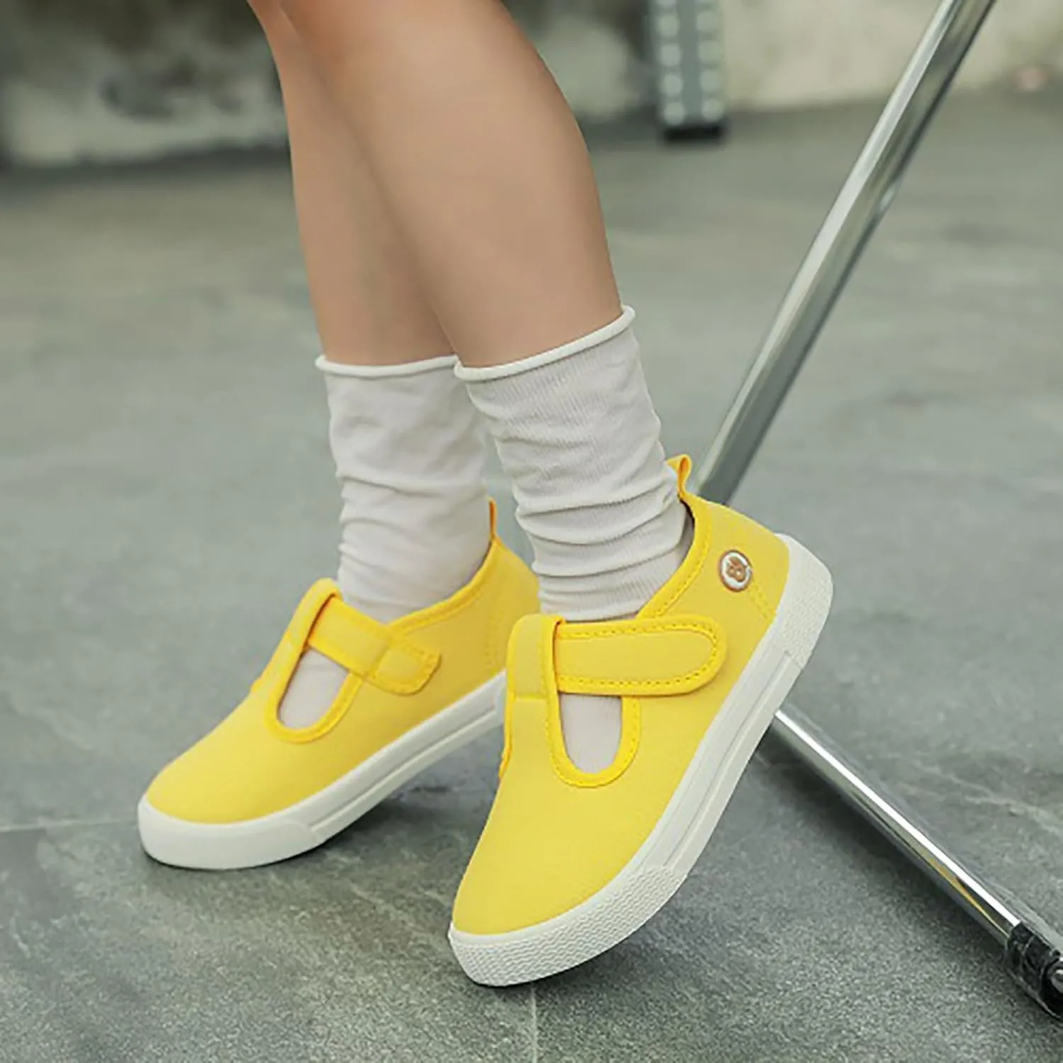 Toddler Baby Boy Girl Shoes Flat Shoes Bao Head One Foot Off Girl Canvas Shoes Baby Soft Sole Casual Slip on Toddler