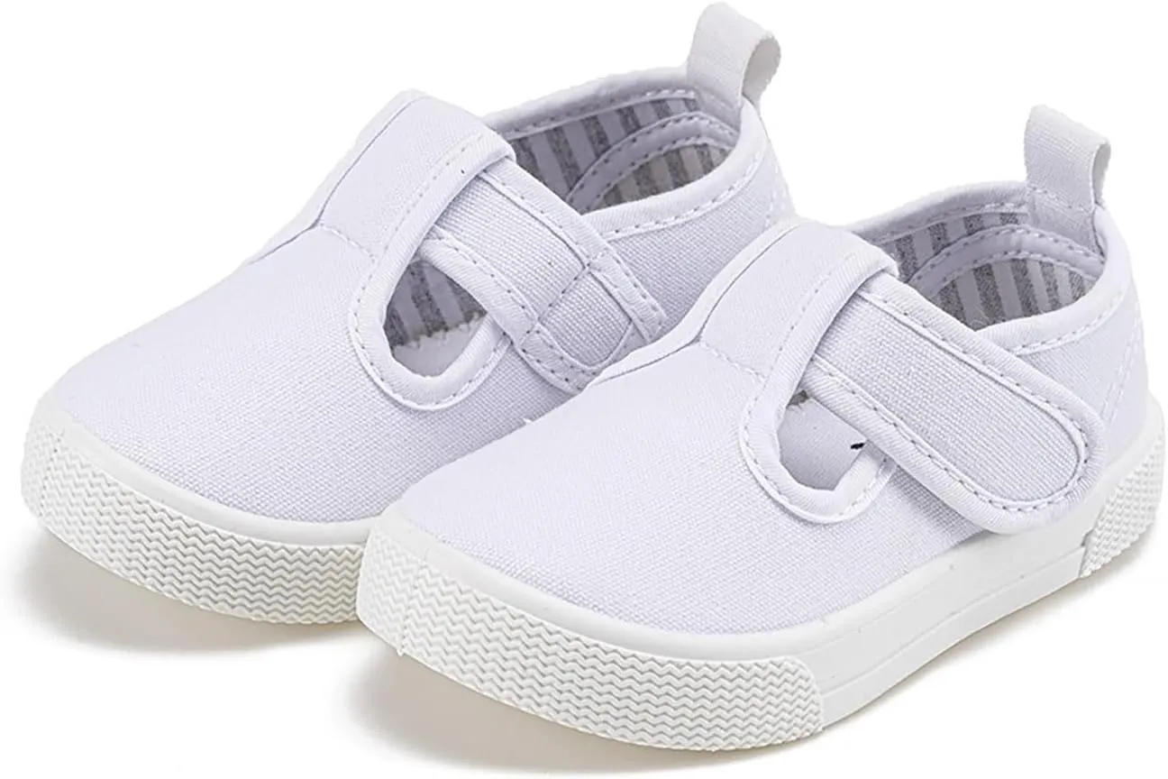 Toddler Baby Boy Girl Shoes Flat Shoes Bao Head One Foot Off Girl Canvas Shoes Baby Soft Sole Casual Slip on Toddler