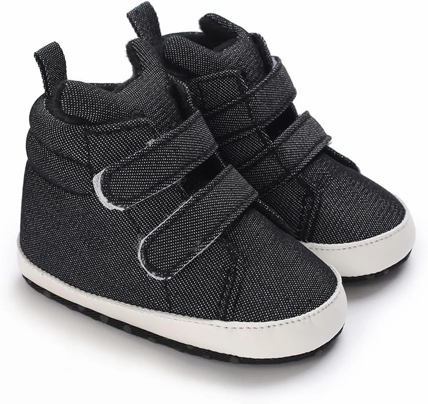 Toddler Baby Boys Girls High Tops Ankle Sneakers Soft Anti Slip Sole PU Leather Infant Newborn Shoes for Girls