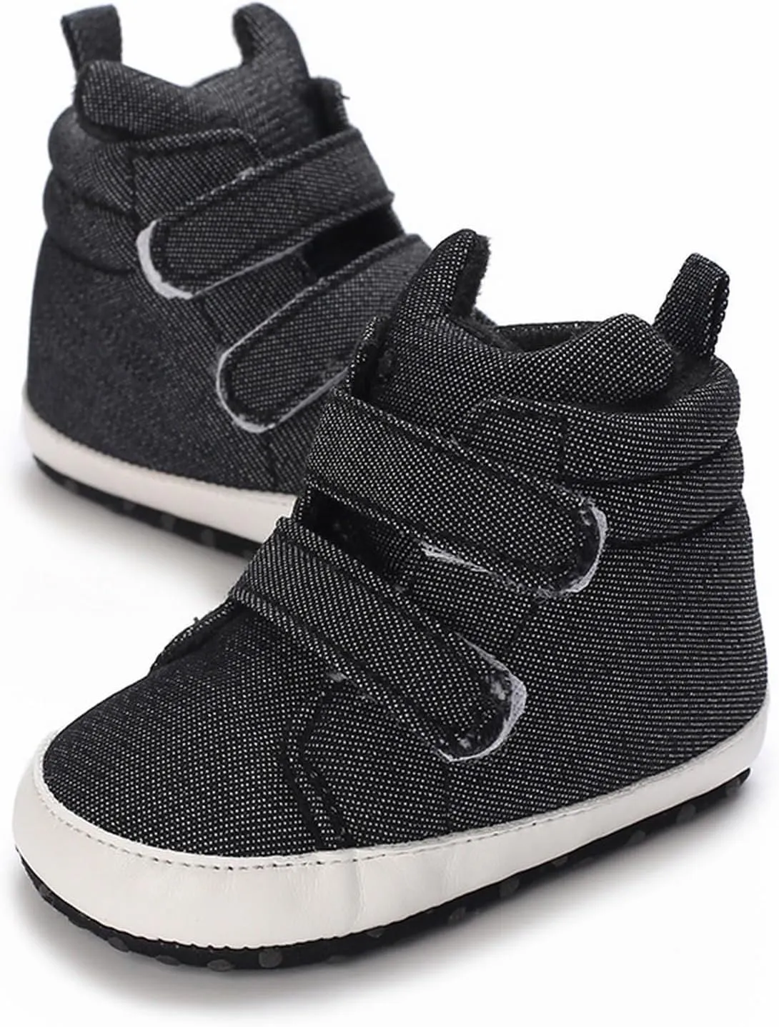 Toddler Baby Boys Girls High Tops Ankle Sneakers Soft Anti Slip Sole PU Leather Infant Newborn Shoes for Girls