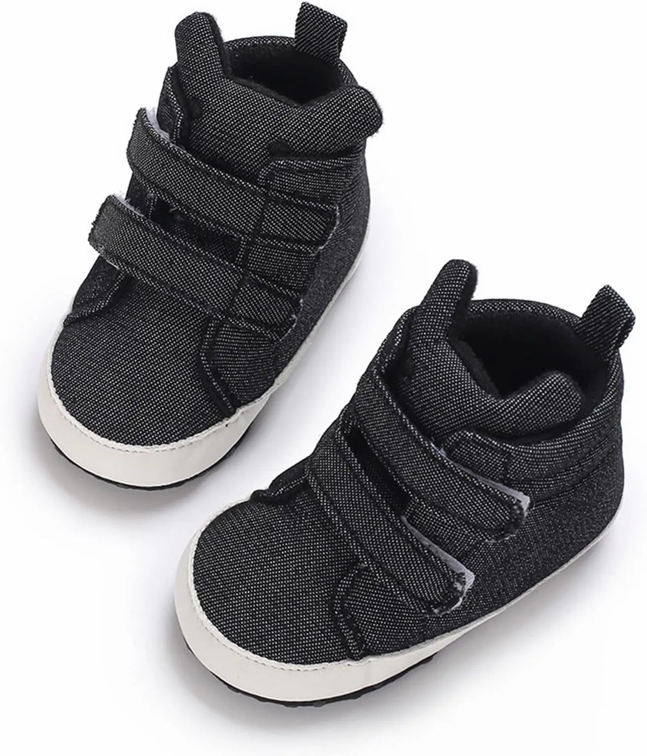 Toddler Baby Boys Girls High Tops Ankle Sneakers Soft Anti Slip Sole PU Leather Infant Newborn Shoes for Girls