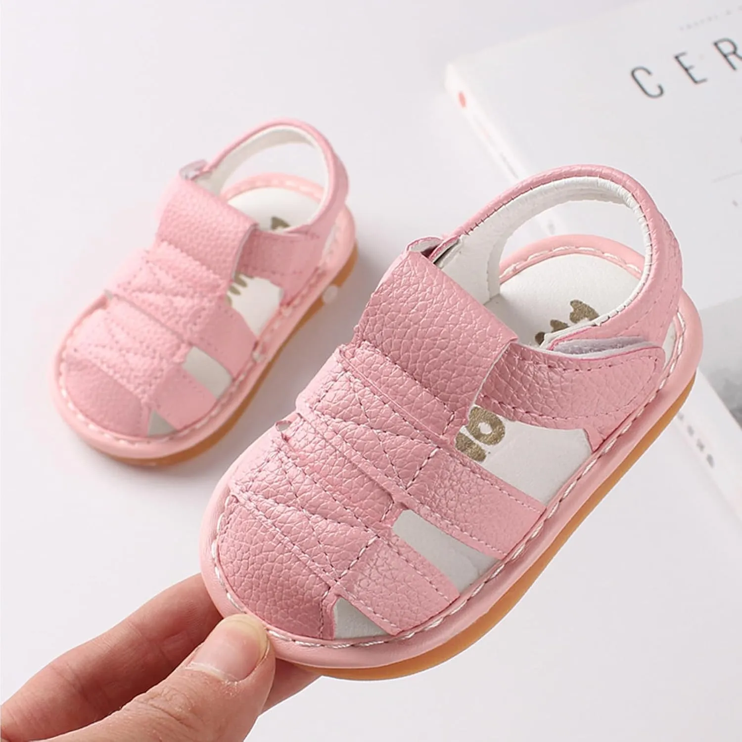 Toddler Baby Shoes Girl Boy Baby 2024 Sandals Learning to Walk Shoes Soft Soles Non Slip Toe Caps Non-SIip Tennis