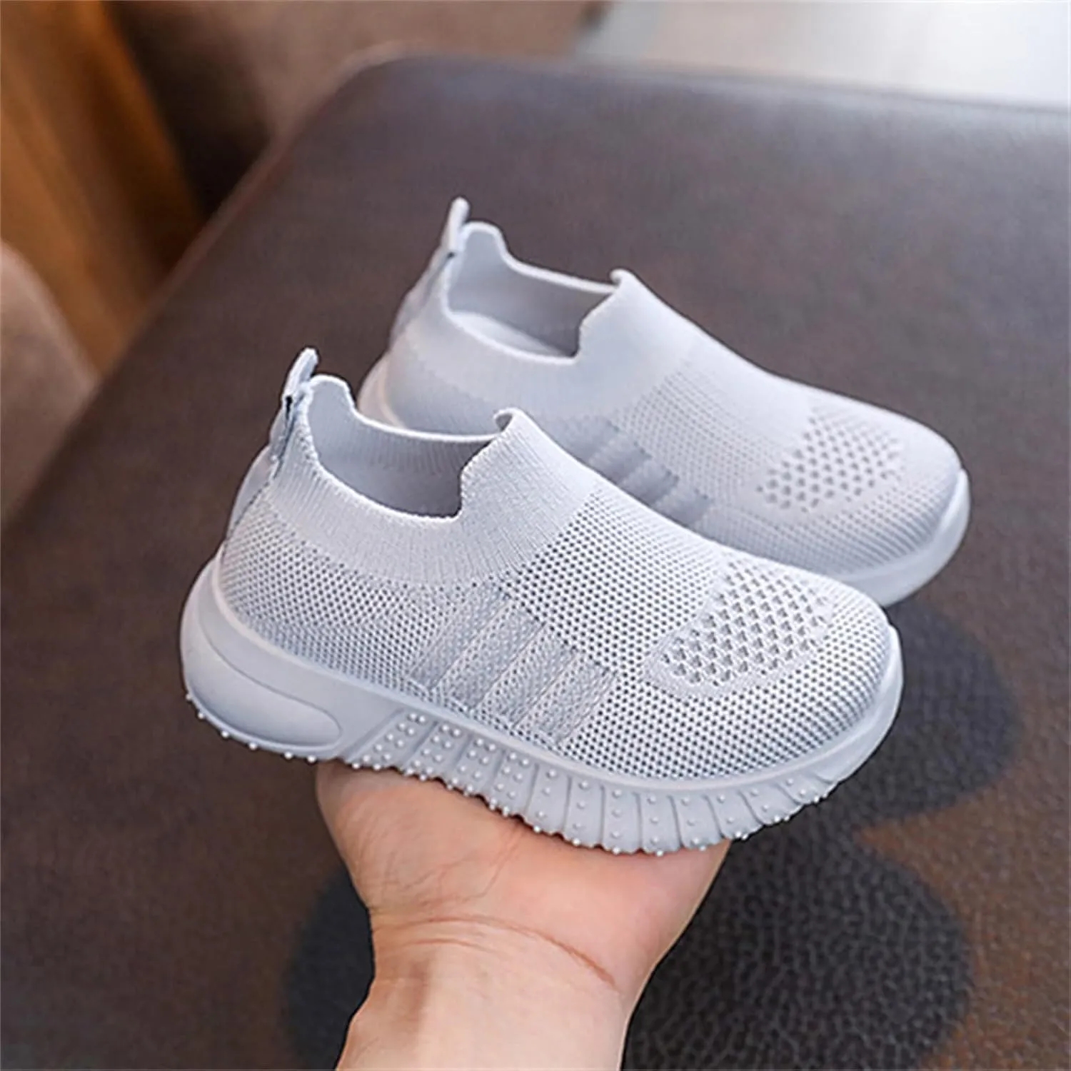 Toddler Barefoot Shoes Mesh Slip on Walking Shoes Non Slip Soft Sole Running Sneakers Kids Casual Comfortable Tennis Sneakers