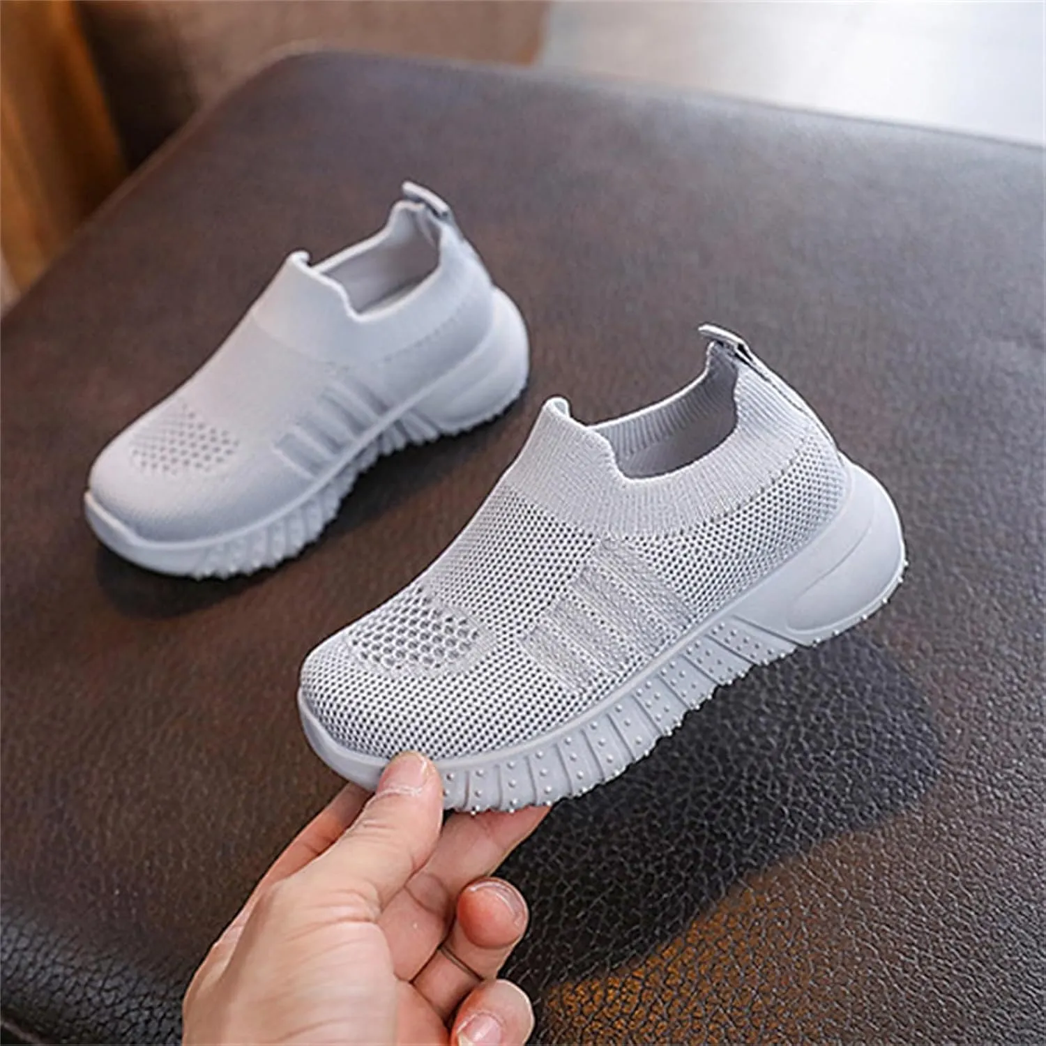 Toddler Barefoot Shoes Mesh Slip on Walking Shoes Non Slip Soft Sole Running Sneakers Kids Casual Comfortable Tennis Sneakers