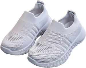 Toddler Barefoot Shoes Mesh Slip on Walking Shoes Non Slip Soft Sole Running Sneakers Kids Casual Comfortable Tennis Sneakers