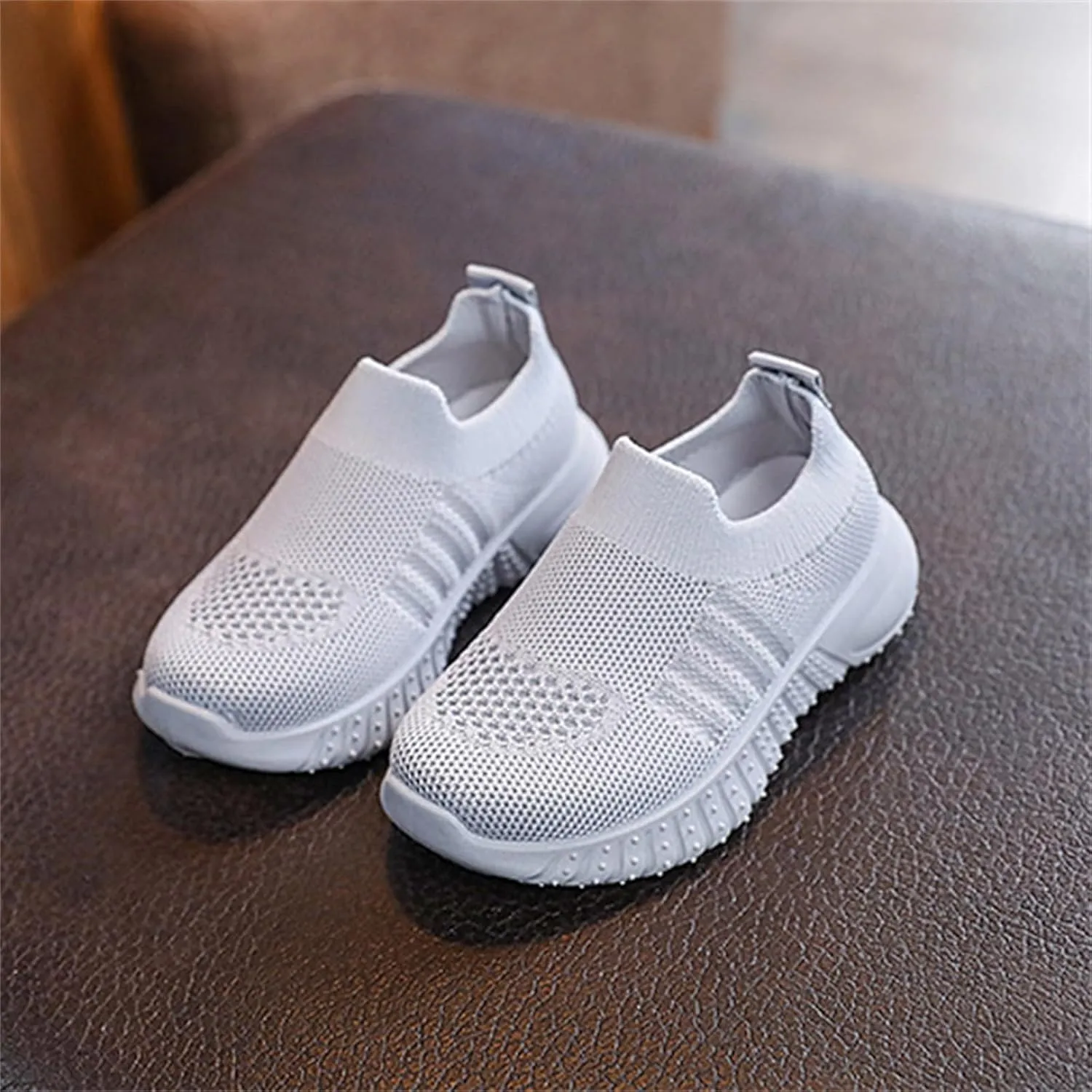 Toddler Barefoot Shoes Mesh Slip on Walking Shoes Non Slip Soft Sole Running Sneakers Kids Casual Comfortable Tennis Sneakers