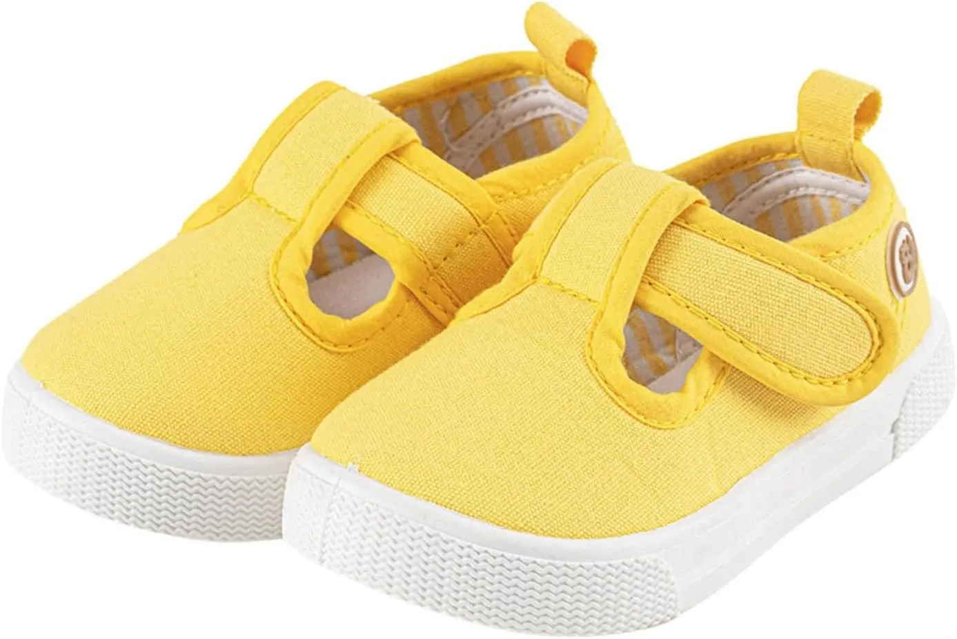 Toddler Boys Girls T-Strap Canvas Sneakers Classical Comfort Soft Sole Flats Sneakers Little Kid Non Skid School Uniform Shoe