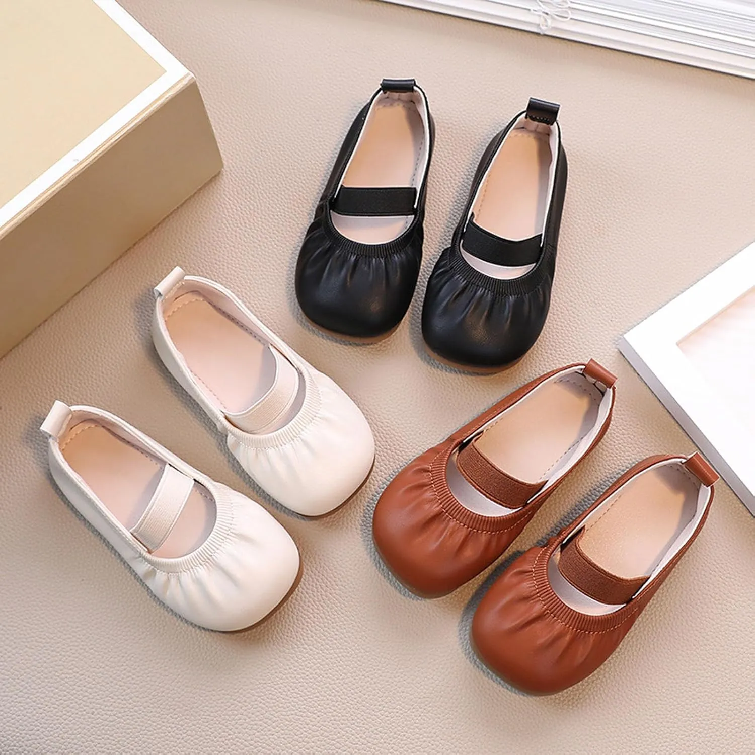 Toddler Flower Girl Dress Shoes Girl Ballet Party School Shoes Wedding Soft Soles with Soft Single Girls Fashion Shoes