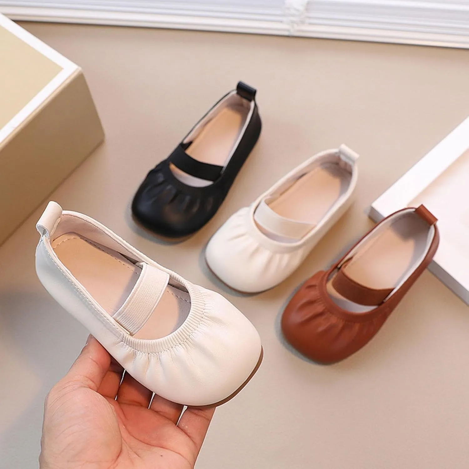 Toddler Flower Girl Dress Shoes Girl Ballet Party School Shoes Wedding Soft Soles with Soft Single Girls Fashion Shoes