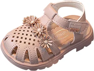Toddler Girls Rubber Sandals Baby Soft Sole Princess Flat Shoes Girl Low Heel Flower Casual Dress Shoes