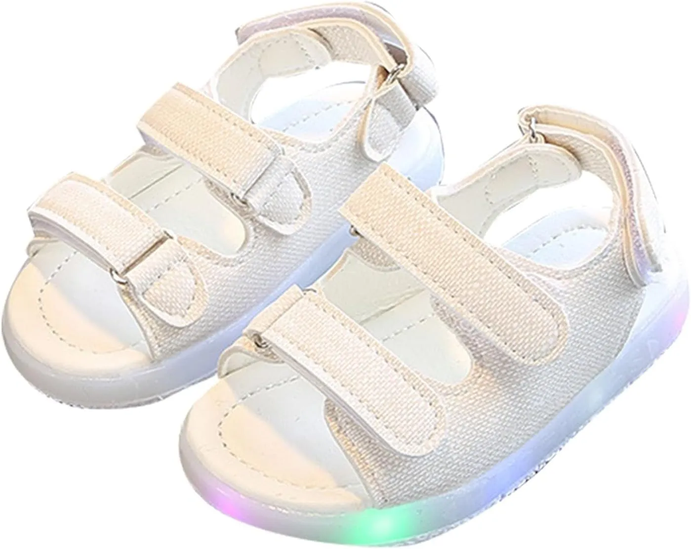 Toddler Kids Boys Girls Baby Light Up Sandals Sport Summer LED Luminous Sneakers Non-slip Breathable Open Toed Sandals