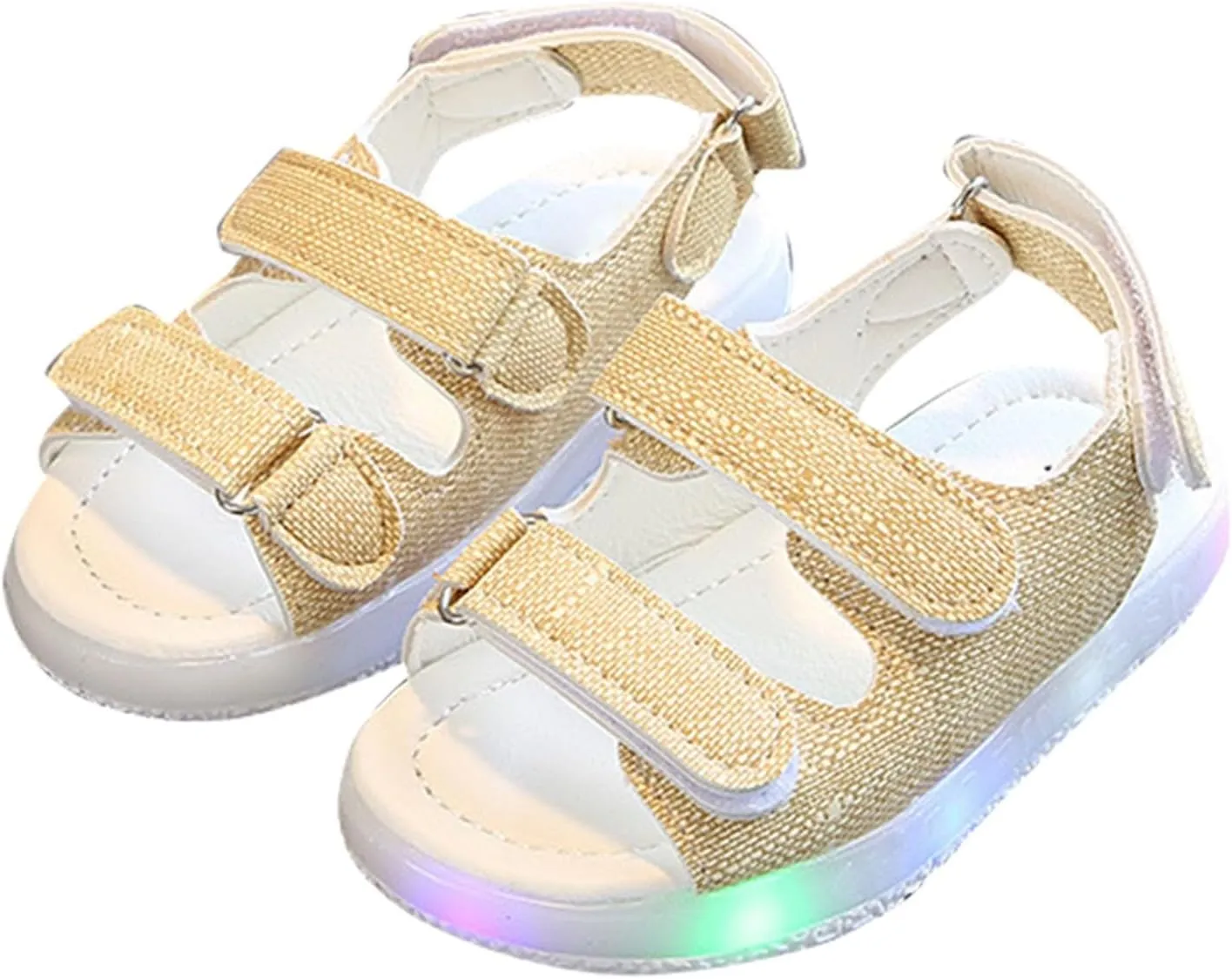 Toddler Kids Boys Girls Baby Light Up Sandals Sport Summer LED Luminous Sneakers Non-slip Breathable Open Toed Sandals