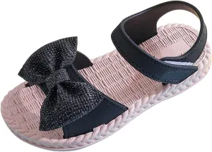 Toddler Kids Infant Girls Soild Bowknot Princress Shoes Soft Sole Non Slip First Walkers Prewalker Sandal Girl Size 13