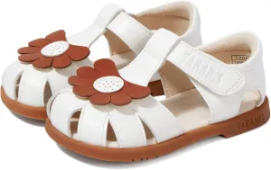 Toddler Sandals Girl White Shoes Closed Toe Leather Sandals For Kids
