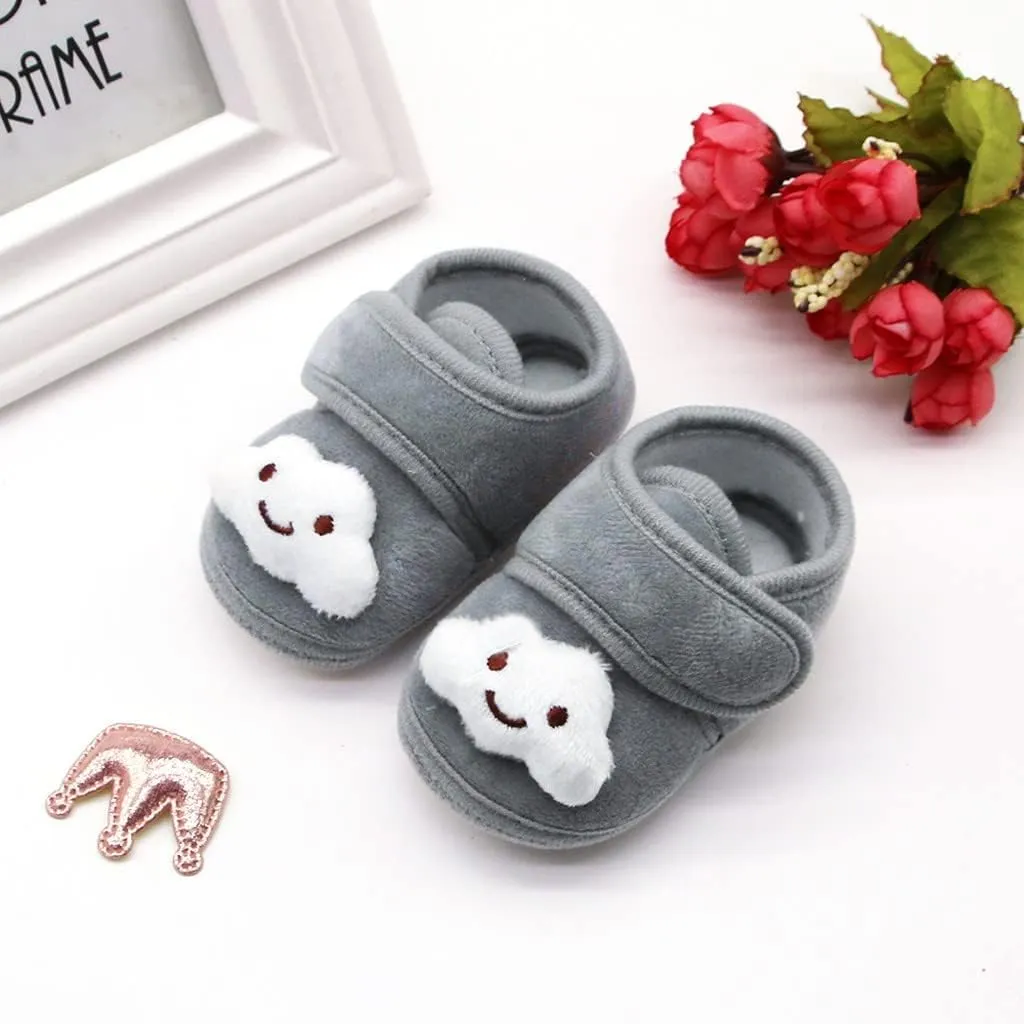Toddler Size 6 Shoe Stars Girls Soft Sole Infant Boots Baby Shoes Warm Winter Plush Shoes Girl Shows Size 9