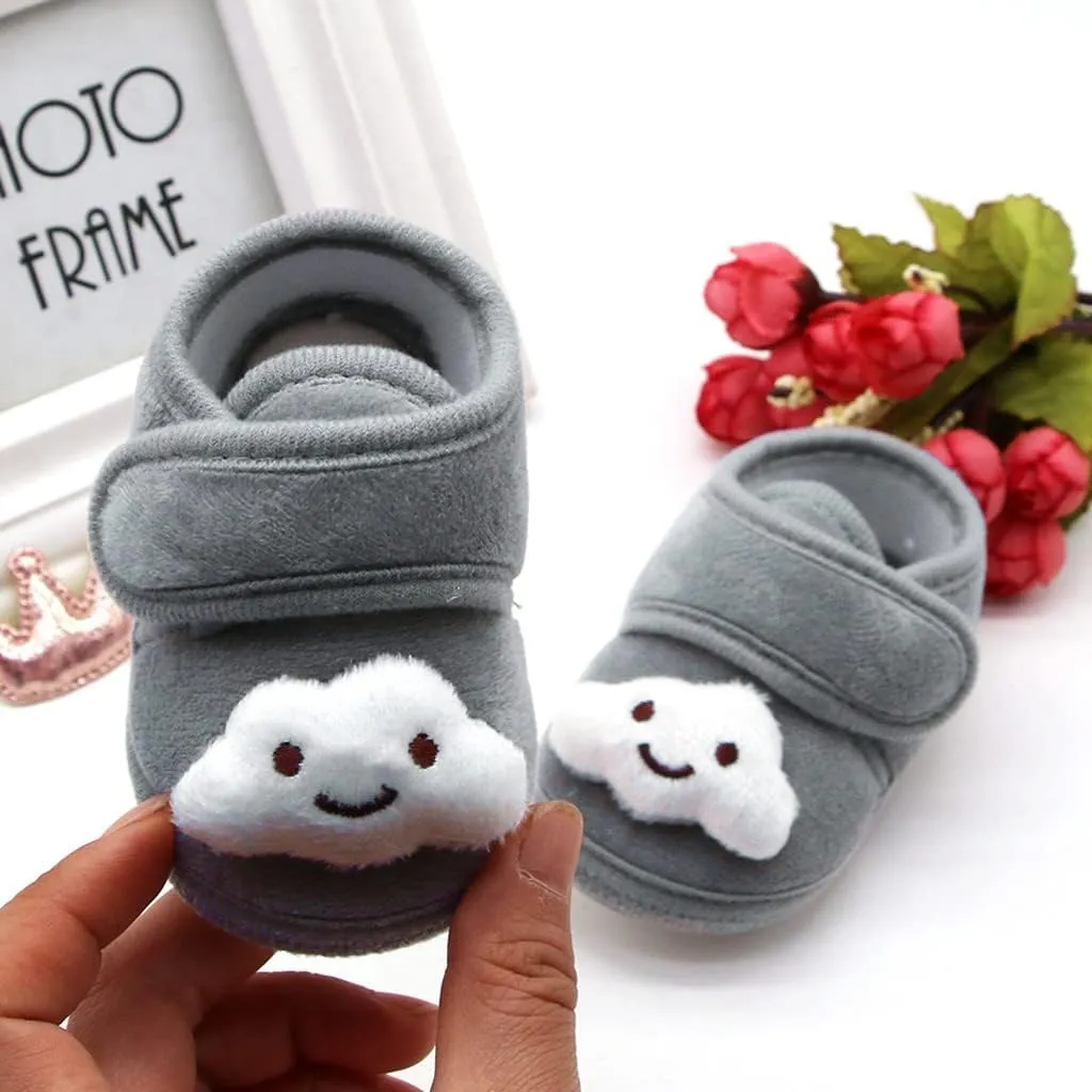 Toddler Size 6 Shoe Stars Girls Soft Sole Infant Boots Baby Shoes Warm Winter Plush Shoes Girl Shows Size 9