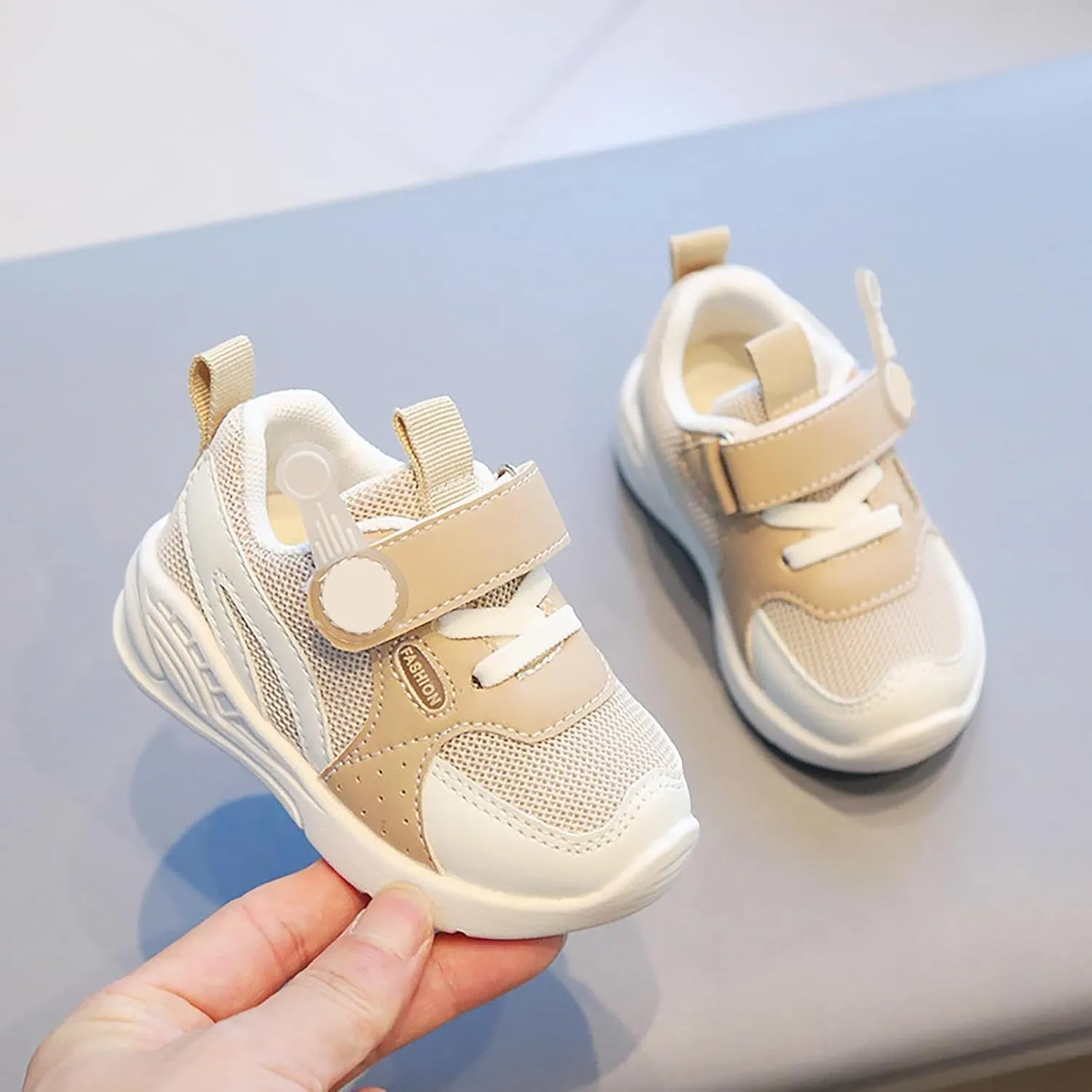 Toddler Slip On Sneakers Baby Walking Shoes Non-Slip Breathable Boys & Girls Tennis Shoes Infant Mesh Running Shoes