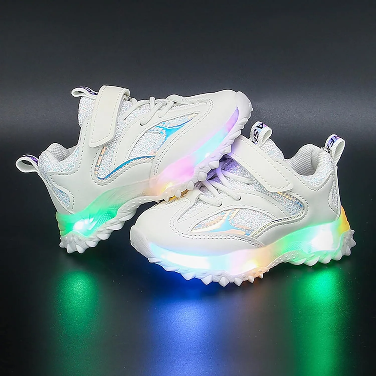 Toddler Sneakers Spring Autumn Non Slip Soft Sole Baby Toddler LED Flashing Lights Shoes Boys Walking Shoes for Kids