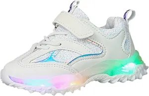 Toddler Sneakers Spring Autumn Non Slip Soft Sole Baby Toddler LED Flashing Lights Shoes Boys Walking Shoes for Kids