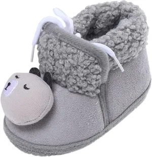 Toddler Walking Shoes Baby Girls Boys Warm Shoes Soft Sole Booties Snow Boots Infant Comfortable Shoes