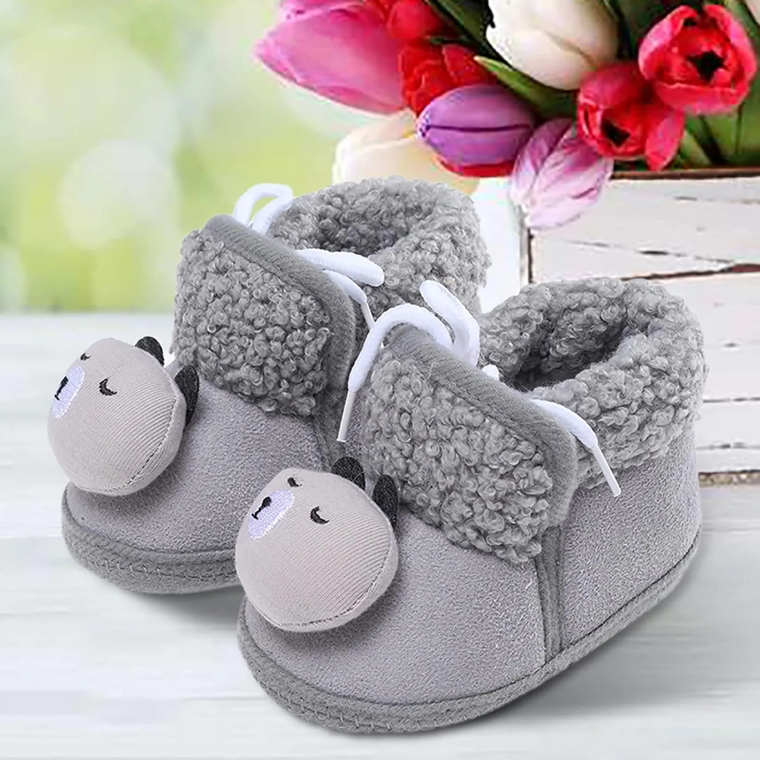 Toddler Walking Shoes Baby Girls Boys Warm Shoes Soft Sole Booties Snow Boots Infant Comfortable Shoes