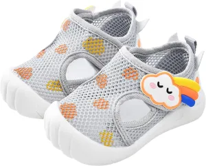 Toddler Water Shoes Baby Boy Girl First-Walking Mesh Sneakers Infant Soft Sole Wide Aqua Socks Quick-Dry Pool Shoes