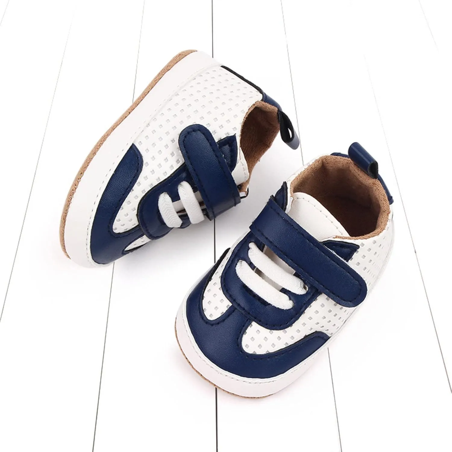 Unisex Baby Boys Girls Sneakers Infant Toddler Non-Slip Soft Rubber Sole Lightweight First Walking Sports Shoes