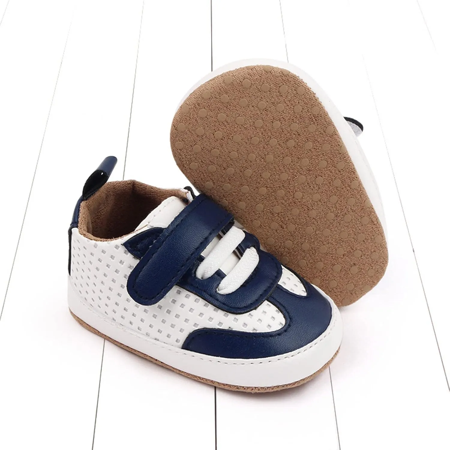 Unisex Baby Boys Girls Sneakers Infant Toddler Non-Slip Soft Rubber Sole Lightweight First Walking Sports Shoes