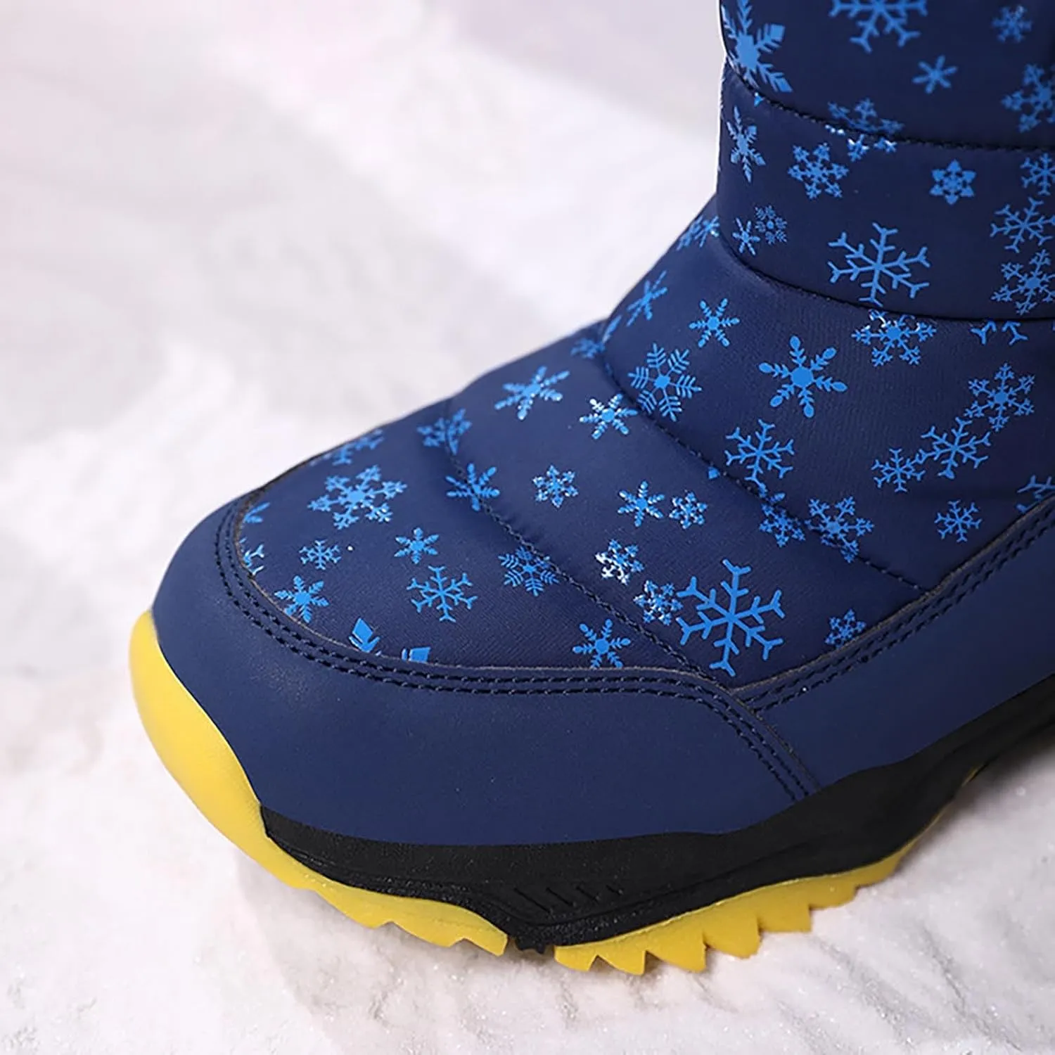 Unisex Boys Girls High-Top Snow Boots Kids Winter Warm Faux  Lined Outdoor Sport Shoes Non Slip Kids Holly Boots