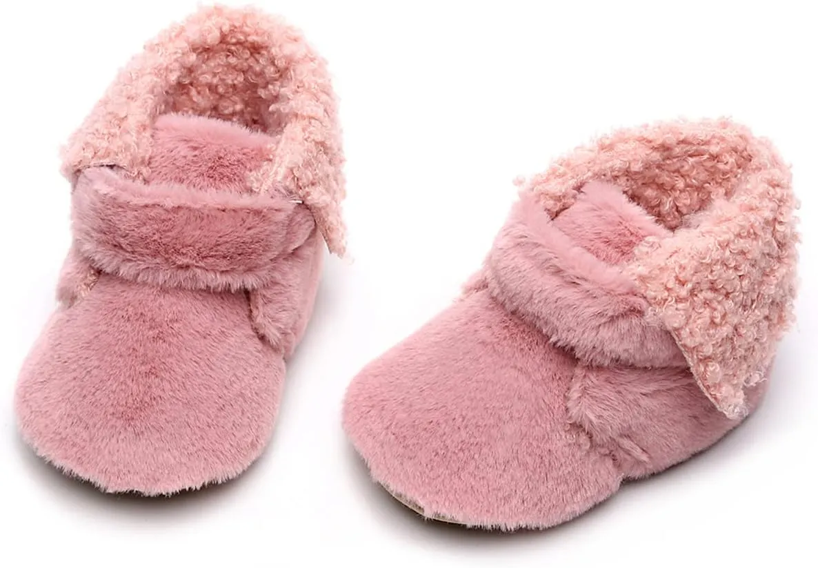 Walking Shoes Soft Girls Boys First Infant Warm Plush Cotton Boots Baby Snow Shoes Baby Shoes Soft Sole Sneakers