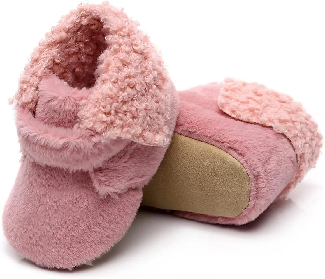 Walking Shoes Soft Girls Boys First Infant Warm Plush Cotton Boots Baby Snow Shoes Baby Shoes Soft Sole Sneakers
